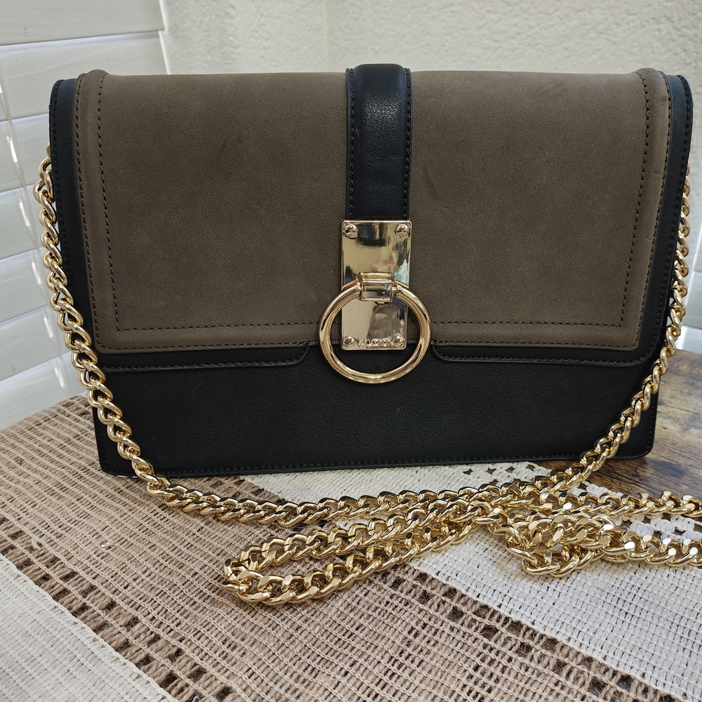 ALDO Black and Brown Chain Strap Bag